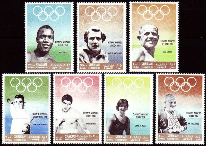 1968 Sharjah 510-516 1964 Olympic Games in Tokio 7,00 €