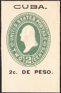 Cuba #U3 Mint Cut Square  Full Corner