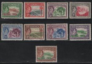 DOMINICA, 97-105, HINGED, 1938-47 Fresh water lake, Layou river, picking limes