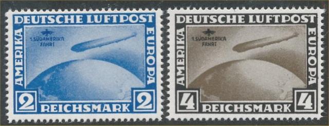 GERMANY #C38 & #C39 MINT FINE-VF NH NACHDRUCK PRINTED ON BACK. IF GOVERNMENT IS