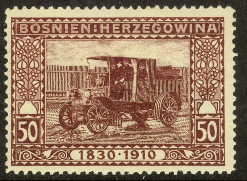 BOSNIA AND HERZEGOVINA 191 50h TRUCK Franz Joseph Birthday Jubilee Sc 58 MH