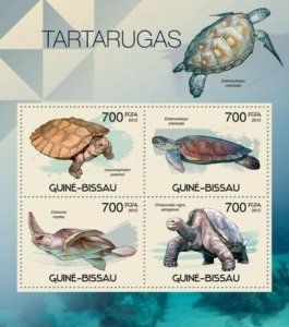 Guinea-Bissau MNH S/S Turtles 2012 4 Stamps