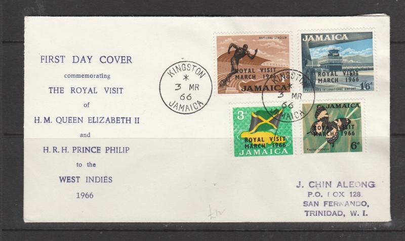 Jamaica FDC 1966 Royal Visit FDC, Kingston cds