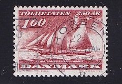 Denmark  #722   used  1982  schooner