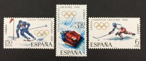 Spain 1968 #1509-11, Olympics, MNH.