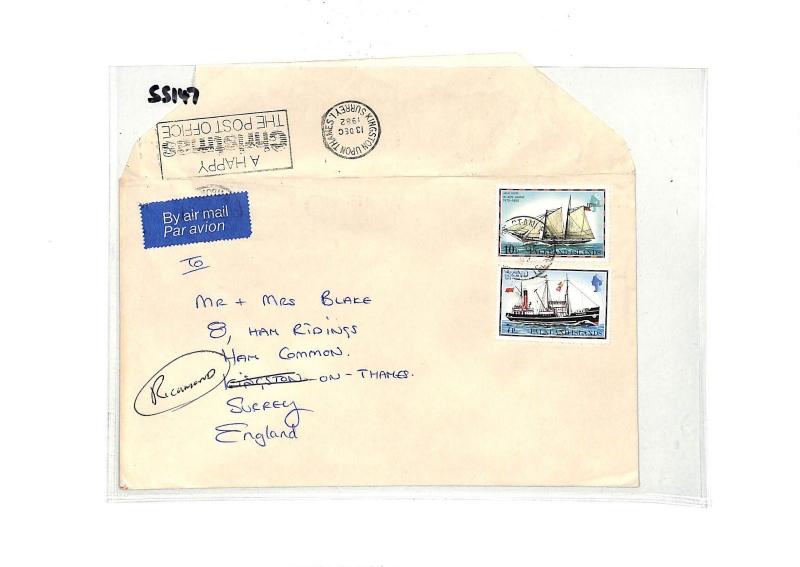 SS147 1982 Falkland Islands Airmail Cover PTS