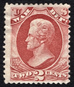 US 1873 2¢ Official Dept. of War Stamp #O84 MNG CV $110