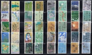 Japan 1987-89 Sc 1710-1729, 1775-1794 - Basho Matsuo's Diary used set 40v