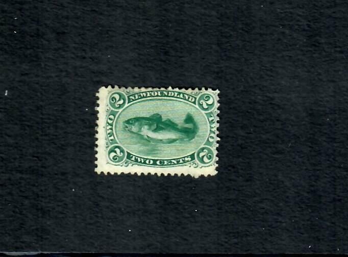 AU61New Foundland 1860s Scott # 24a Rich Colors Unused No Gum C.V. $180.