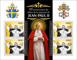 2023/07- GUINEA - POPE JOHN PAUL II          4V complet set    MNH **