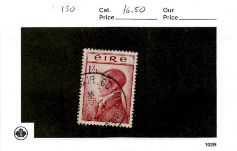 Ireland, Postage Stamp, #150 Used, 1953 Robert Emmet (AB)