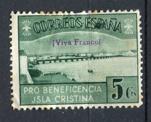 SPAIN; 1930s early Civil War issue Local fine Mint hinged Isla Cristina value