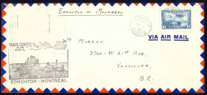 Canada Sc# C6 First Flight (Edmonton>Montreal) 1939 3.1 Trans Canada Air Mail