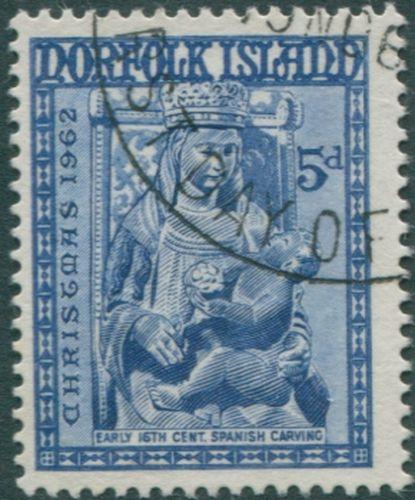 Norfolk Island 1962 SG49 5d blue Christmas FU