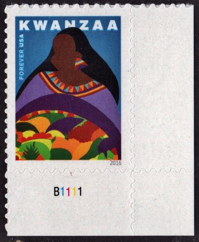 SC#5141 (47¢) Kwanzaa Plate Single (2016) SA