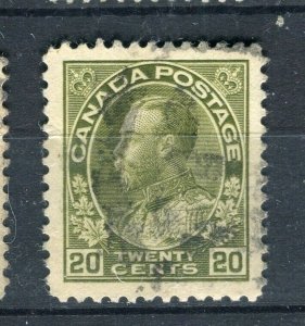 CANADA; 1912 early GV issue fine used 20c. value