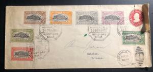 1926 Manila Philippines First Day Stationary Cover FDC To Malolos Sc#319-325