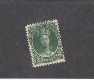 NOVA SCOTIA REF# KM5 # 11 VF-MH 81/2cts  VICTORIA GREEN CAT VALUE $20