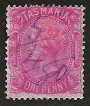 Tasmania 60, used, pulled perf, pen cancel  . 1878.  (A892)