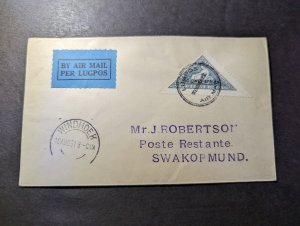 1931 Dutch SWA Airmail Internal First Flight Cover FFC Windhoek to Swakopmund