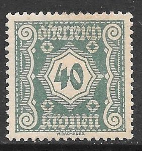 Austria J112: 40h Numeral, MHR, VF