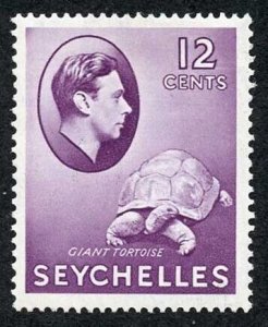 Seychelles SG139 12c Reddish Violet M/M Cat 50 Pounds