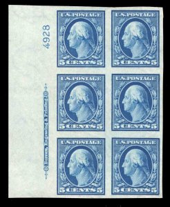 momen: US Stamps #347 PLATE BLOCK MINT OG NH VF/XF LOT #79025