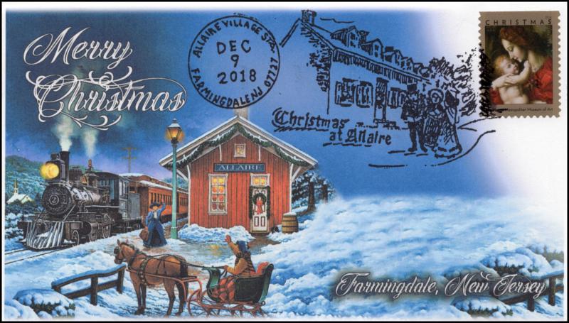 18-349, 2018, Christmas, Pictorial Postmark, Event Cover, Farmingdale NJ