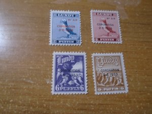 Lundy  #  3-6  MNH   Birds