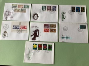 Liechtenstein 1972 postal stamps covers 7 items Ref A1363