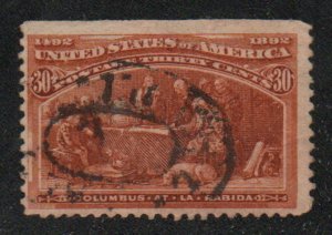 USA #239 F-VF, town cancel, rich color! Retail $90