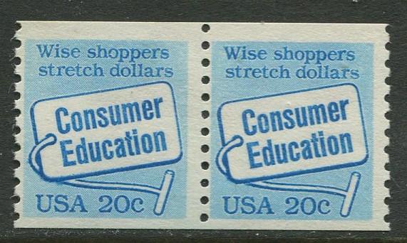USA - Scott 2005 - Consumer Education - 1982 - MNG - Pair 2 X 20c Stamp