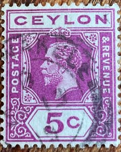 Ceylon #203 Used Single King Edward VII L21