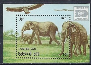 Laos 812 MNH 1987 Elephants (ak2876)