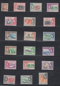 DOMINICA # 142-160 VF-MNH QUEEN ELIZABETH II /CORONATION ISSUES CAT VALUE $73