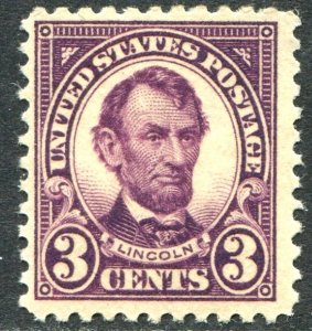 555 3c Lincoln Mint Hinged