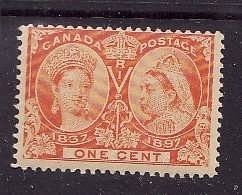 Canada-Sc#51-Unused 1c orange-QV Diamond Jubilee-og-NH-1897-Cdn144-