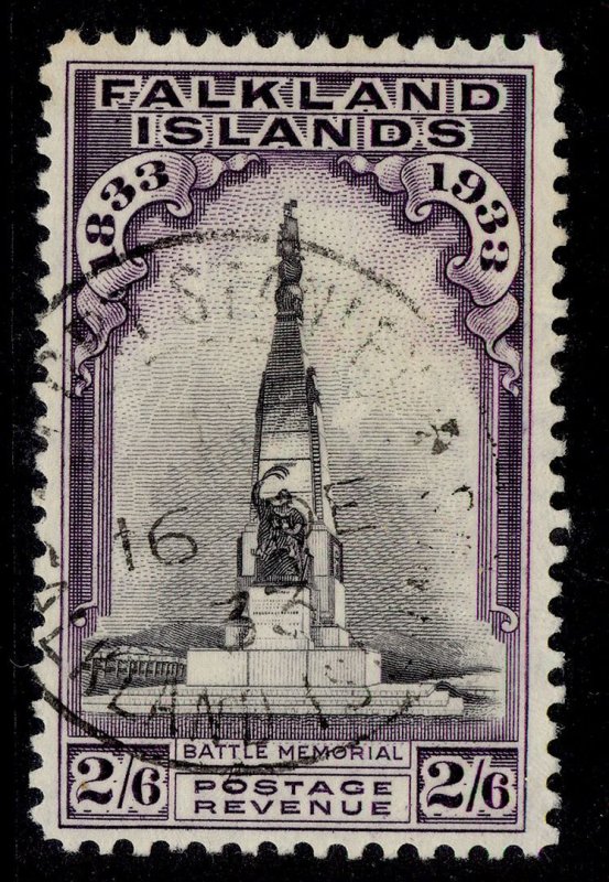 FALKLAND ISLANDS GV SG135, 2s 6d black & violet, VERY FINE USED. Cat £400. CDS