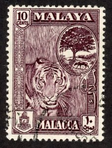 Malaya Malacca 61 U 1960 10c violet brown