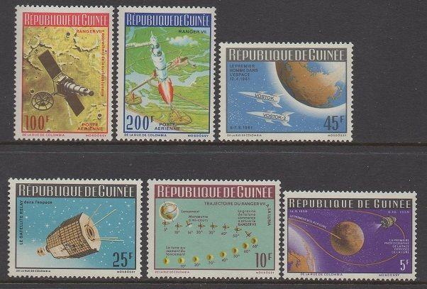 Guinea 1965 To the Moon Space Explore Astronomy Sciences Stamps MNH SC 401-404