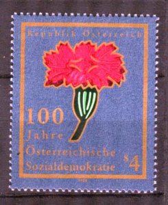 Austria 1988 Austrian Social Democracy 100 Years Flowers Mi. 1940 MNH