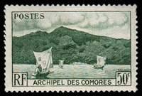 Comoro Islands SG#2 Mint - 1950 50c.  - Boats and Ships