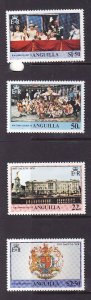 Anguilla-Sc#315-18-unused NH set-id2-QEII-25th Coronation-1978-