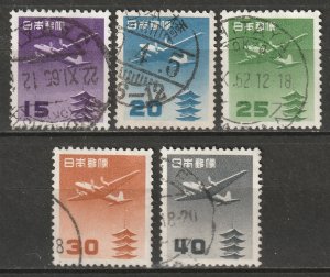 Japan 1952 Sc C25-9 air post set low values used