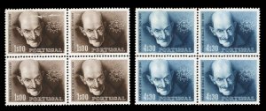 Portugal #855-856 Cat$36, 1860 Father Cruz, set of two in blocks of four, nev...