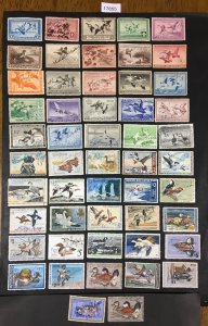 MOMEN: US STAMPS  # RW1-RW52 USED DUCK COLLECTION CAT. $1,250 LOT #17855