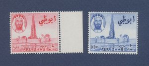 ABU DHABI - Scott 10-11- MNH - Oil derrick  - 1964