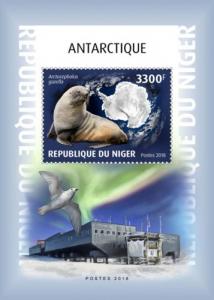 NIGER - 2018 - Antarctica - Perf Souv Sheet - M N H