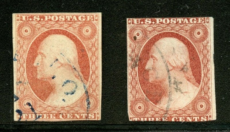 US Scott 10 and or 11 used Lovely stamps not sure of Scott numbers See Scan 