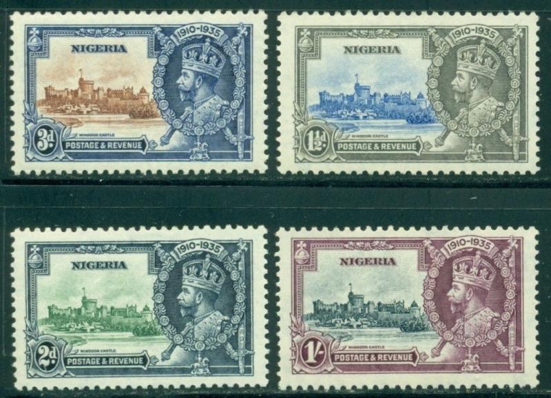 Nigeria Scott #34-37 MNH Silver Jubilee Issue CV$24+